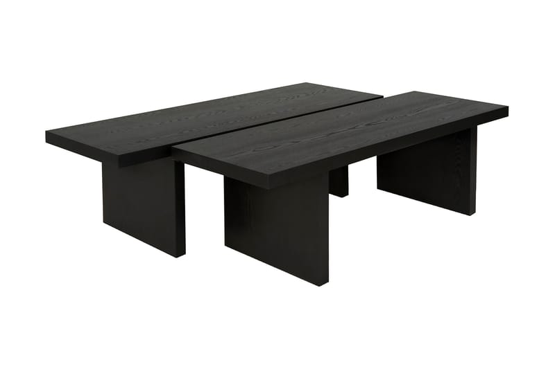 Denmen Indskudsbord 120 cm 2 Bord - Sort - Møbler - Borde - Side borde & aflastningsbord - Indskudsborde