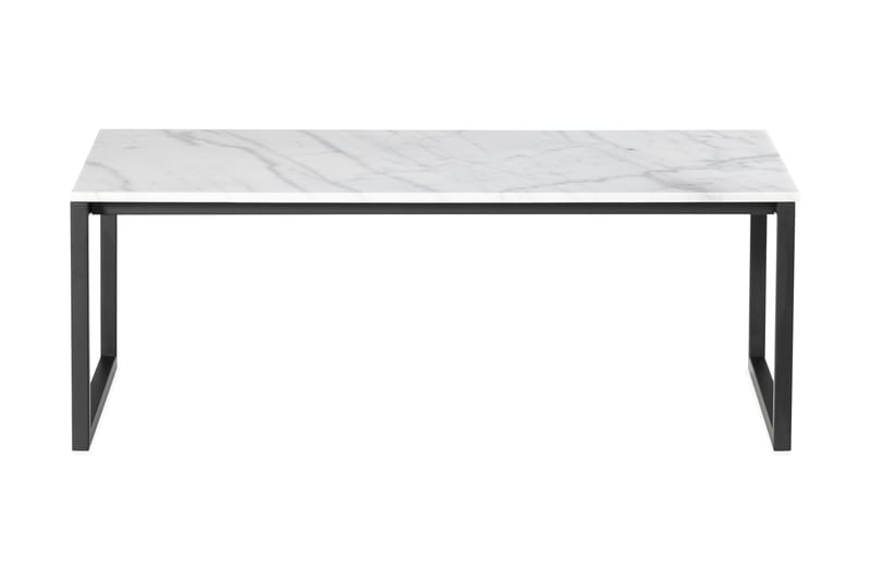 Erland Sofabord 120 cm Marmor - Hvid/Sort - Møbler - Borde - Spisebord og køkkenbord