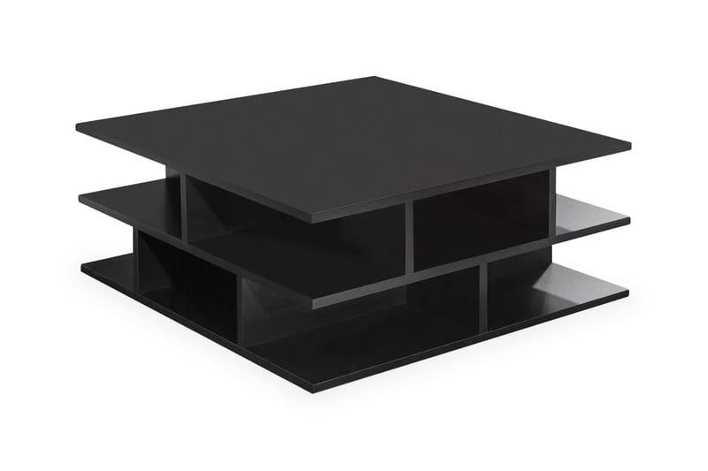 Hummelbo Sofabord 70 cm med Opbevaring Hylder - Sort - Møbler - Borde - Sofaborde