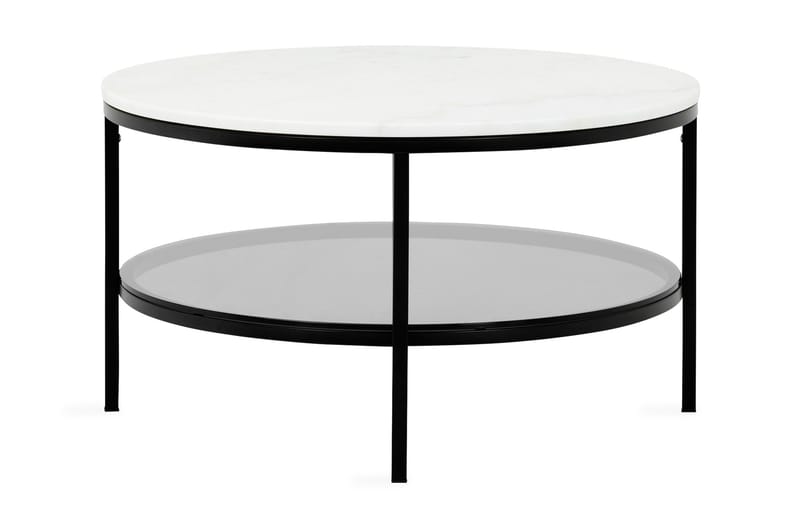 Marise Sofabord 80 cm Rund - Hvid/Sort - Boligtilbehør - Små møbler - Bakkebord & små borde