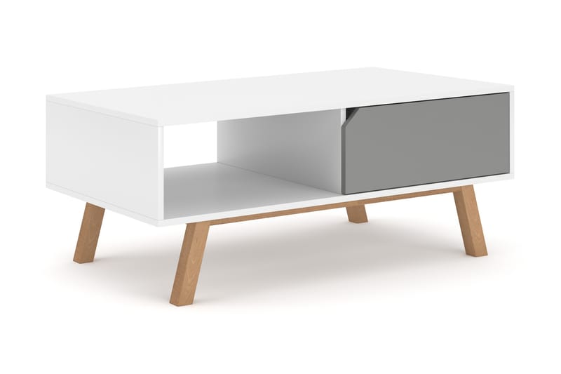 Molan Sofabord 110 cm - Hvid|Grå - Møbler - TV-Borde & Mediemøbler - TV-borde