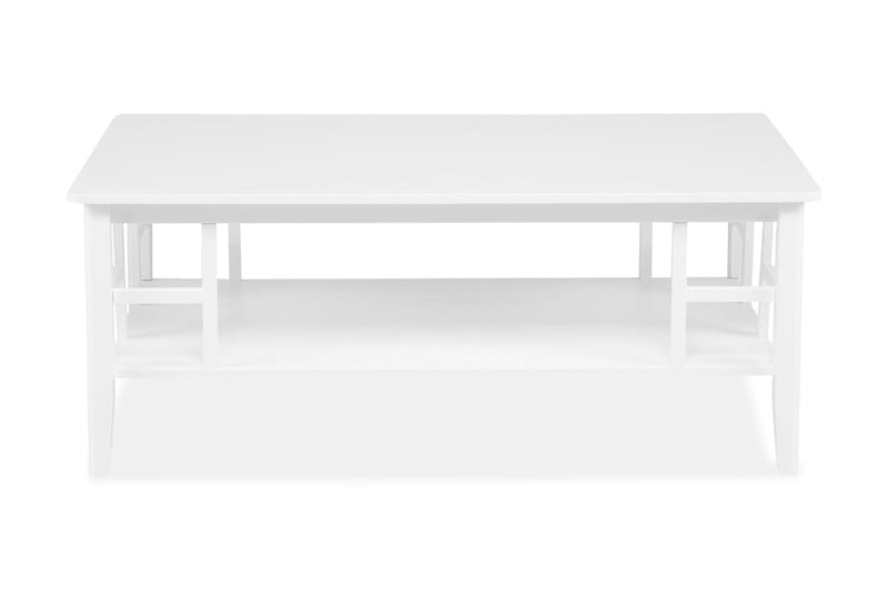 Piteå Sofabord 130 cm med Opbevaring Hylde - Hvid - Møbler - Borde - Sofabord