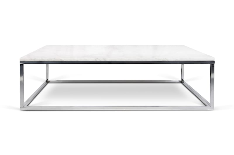 Quencha Sofabord 120 cm Marmor - Hvid/Krom - Møbler - Borde - Aflastningsbord - Bakkebord & små borde