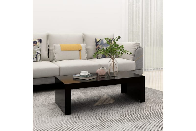sofabord 110x50x35 cm spånplade sort - Sort - Møbler - Borde - Sofaborde
