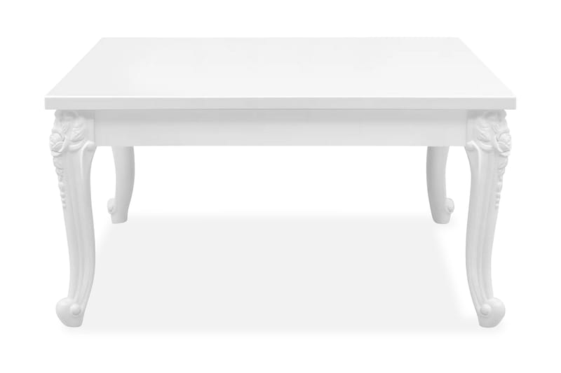 Sofabord 80X80X42 Cm Højglans Hvid - Hvid - Møbler - Borde - Sofabord