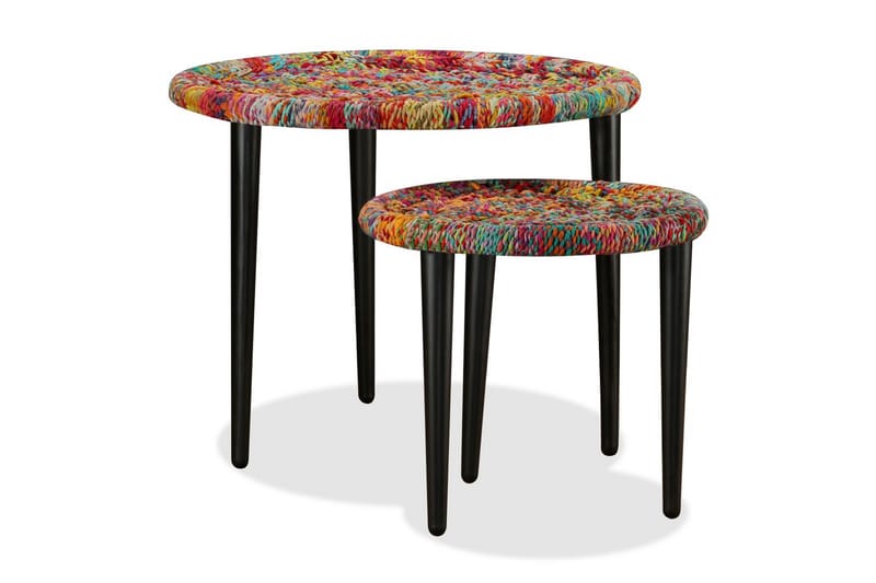 Sofabordssæt I 2 Dele Vævede Chindi-Detaljer Flerfarvet - Flerfarvet - Husholdning - Madlavning & Bagning - Køkkenudstyr