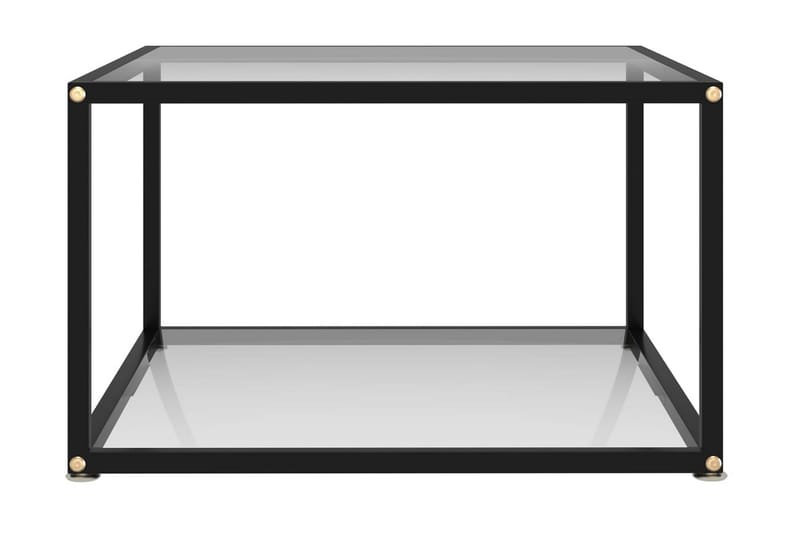 Tebord 60x60x35 cm hærdet glas transparent - gennemsigtig - Møbler - Borde - Sofaborde