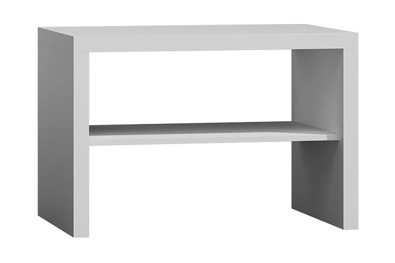 Valga Sofabord 90 cm med Opbevaring Hylde - Hvid - Opbevaring - Skab - Skabe