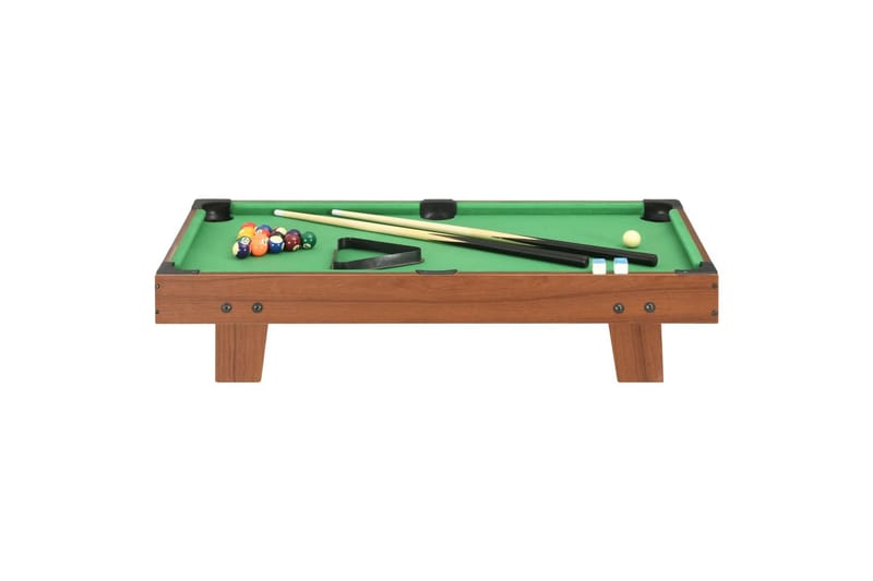 Mini-poolbord 92 x 52 x 19 cm brun og grøn - Brun - Møbler - Borde - Spilleborde - Billardbord