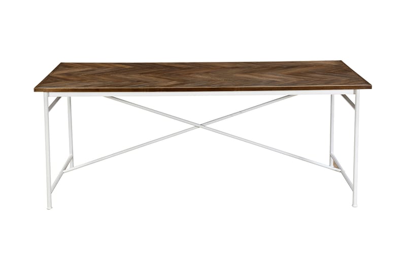 Antwerp Spisebord 200 cm - Hvid/Brun - Møbler - Borde - Spisebord og køkkenbord