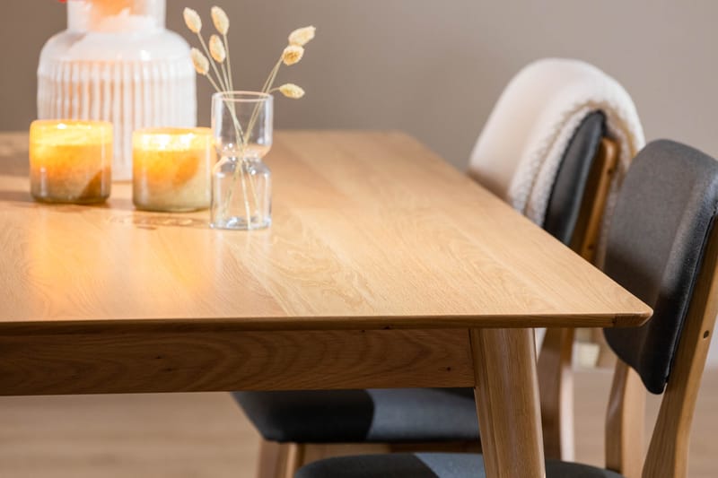 Beagan Udvideligt Spisebord 210 cm Massivt Eg - Brun - Møbler - Borde - Spisebord og køkkenbord