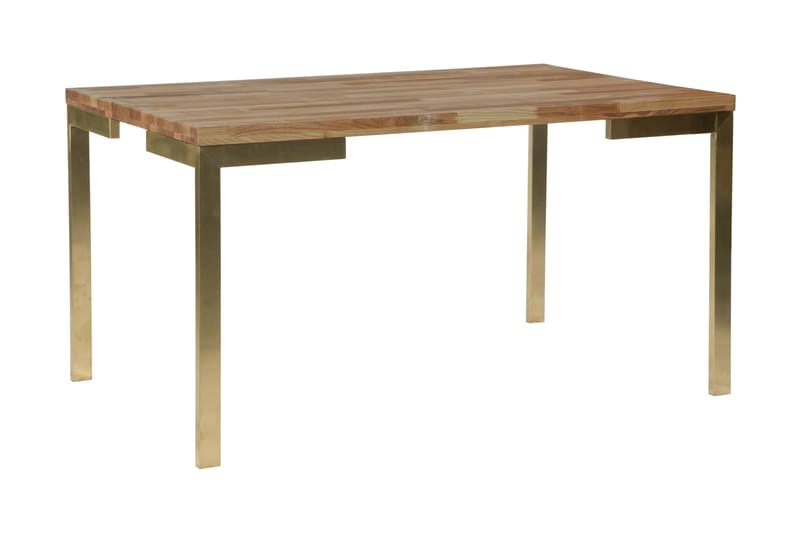 Braid Spisebord 140 cm - Natur/Messing - Møbler - Borde - Spisebord og køkkenbord