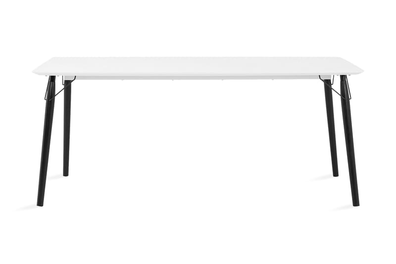Brandum Bord 180 cm - Hvid/Sort - Møbler - Borde - Spisebord og køkkenbord