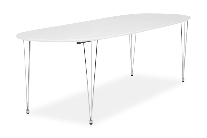 Caddy Spisebord 180 cm med 2 Tillægsplader Oval - Hvid - Havemøbler - Havebord - Barborde