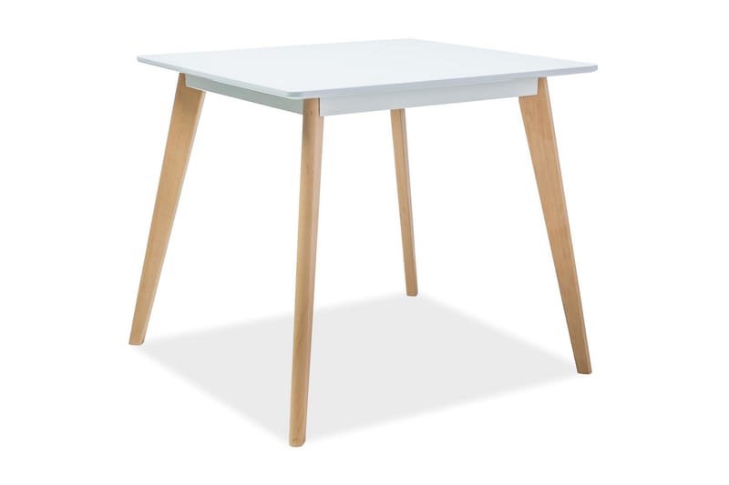 Declana Spisebord 80 cm - Hvid/Natur - Møbler - Borde - Spisebord og køkkenbord