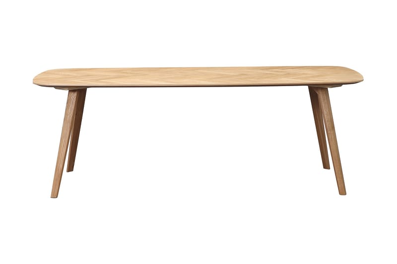 Dugard Spisebord 220 cm - Fiskebensmønster/Brun - Møbler - Borde - Spisebord og køkkenbord