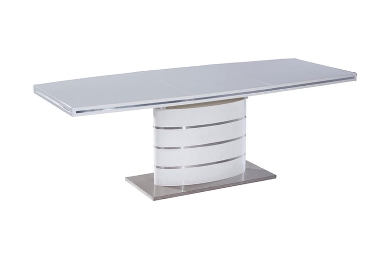 Fanon Udvideligt Spisebord 160 cm - Hvid/Sølv - Møbler - Borde - Spisebord og køkkenbord