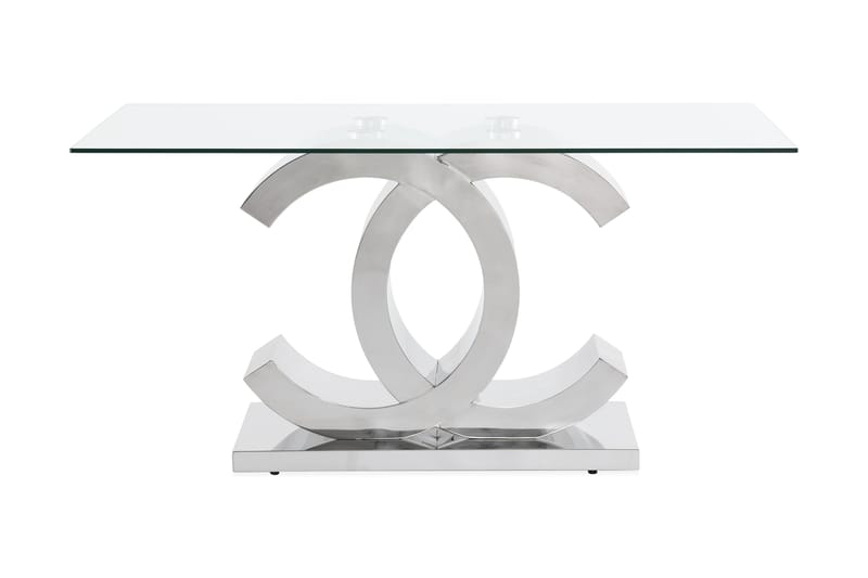 Frykman Spisebord 150 cm - Rustfri Stål/Glas/Transparent - Møbler - Borde - Spisebord og køkkenbord