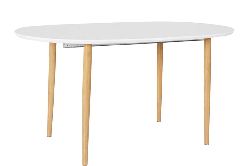 Gaeta Spisebord Ovalt 160 cm - Hvid/Natur - Møbler - Borde - Spisebord og køkkenbord