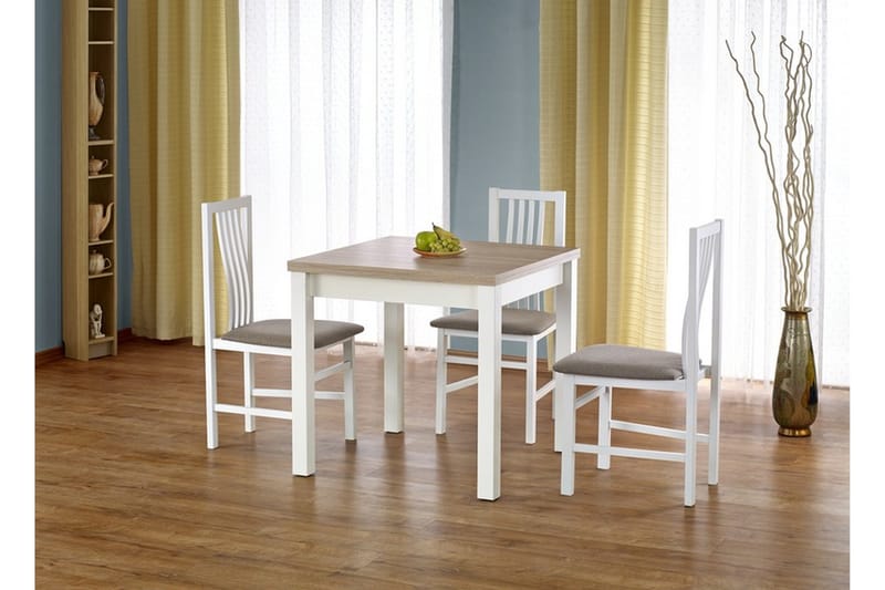 Grace Udvideligt Spisebord 80 cm - Eg/Hvid - Møbler - Borde - Spisebord og køkkenbord