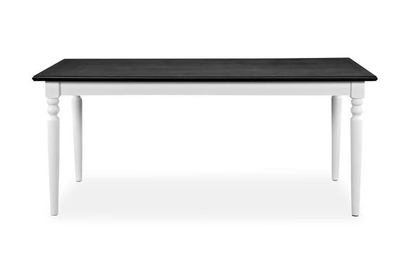 Hampton Spisebord 190cm Mahognifinér - Hvid/Sort - Møbler - Borde - Spisebordssæt