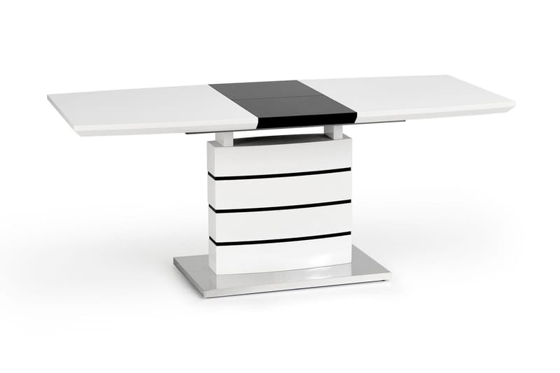 Haverly Udvideligt Spisebord 140 cm - Hvid/Sort - Møbler - Borde - Spisebordssæt