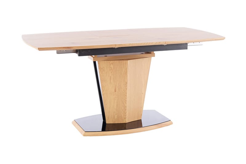 Huston Udvideligt Spisebord 120 cm - Glas/Eg/Sort - Møbler - Borde - Spisebord og køkkenbord
