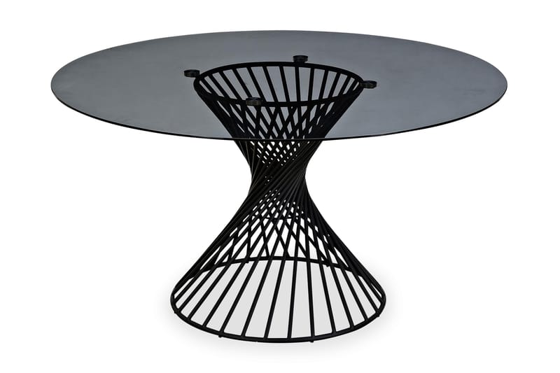 Iggy Spisebord 140 cm Rund Glas - Grå - Møbler - Borde - Spisebord og køkkenbord
