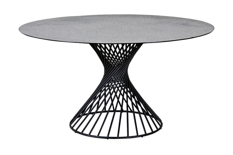 Iggy Spisebord 140 cm Rund Glas - Grå - Havemøbler - Havebord - Spisebord