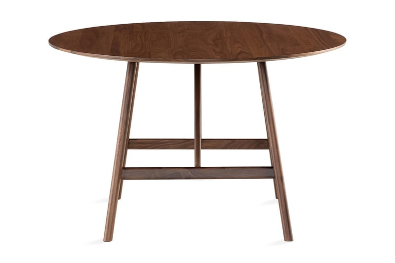 Jerup Spisebord 120 cm Massiv Valnød Rundt - Brun - Møbler - Borde - Spisebord og køkkenbord