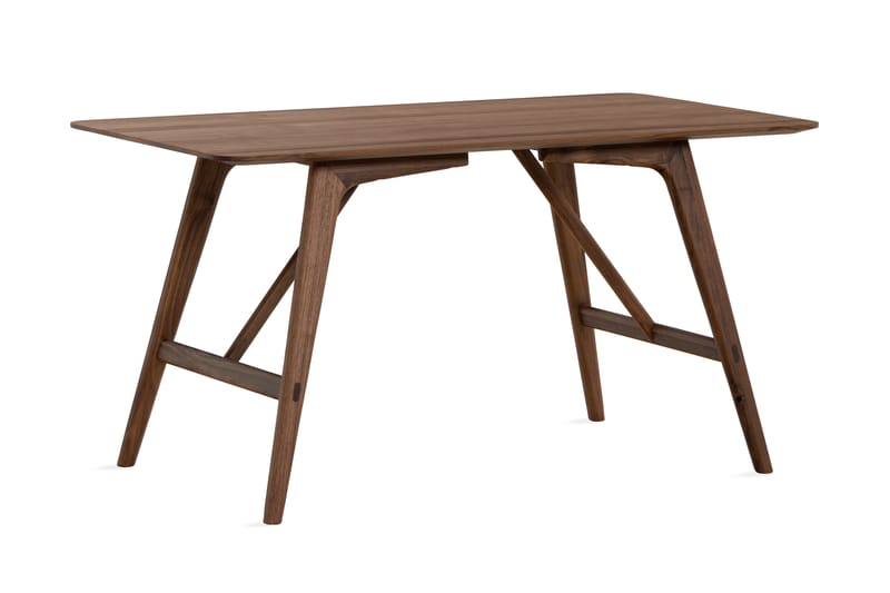 Jerup Spisebord 140 cm Massiv Valnød - Brun - Møbler - Borde - Spisebord og køkkenbord