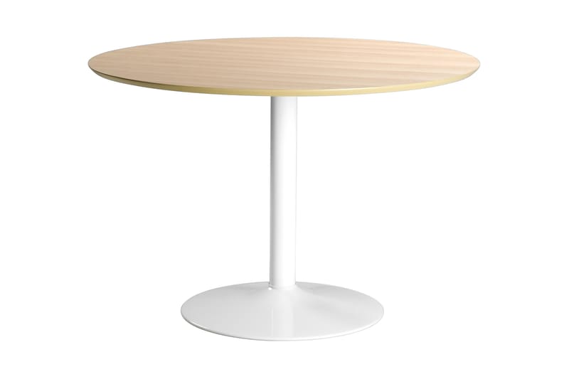 Jora Spisebord 110 cm Rund - Hvid/Beige - Møbler - Borde - Spisebord og køkkenbord