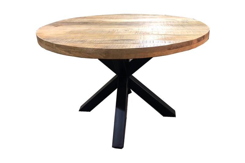 Laikera Spisebord 120 cm - Mango/Natur/Sort - Møbler - Borde - Spisebord og køkkenbord