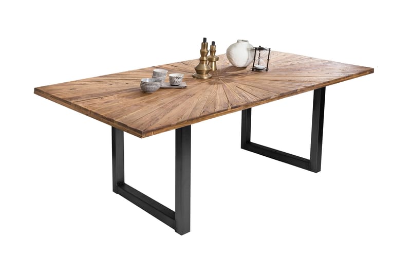 Laikera Spisebord 180x100 cm - Genbrugt Teak/Sort - Møbler - Borde - Spisebord og køkkenbord