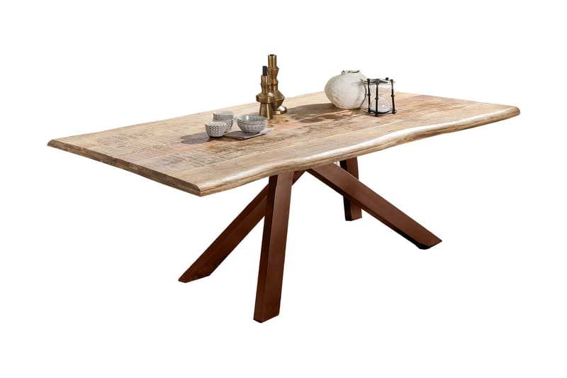 Laikera Spisebord 180x90 cm - Mango/Natur/Brun - Møbler - Borde - Spisebord og køkkenbord