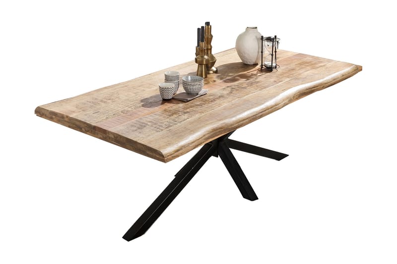 Laikera Spisebord 180x90 cm - Mango/Natur/Sort - Møbler - Borde - Spisebord og køkkenbord