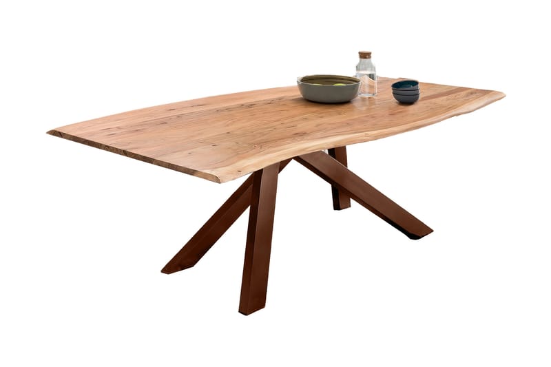 Laikera Spisebord 200x100 cm - Akacie/Brun - Møbler - Borde - Spisebord og køkkenbord