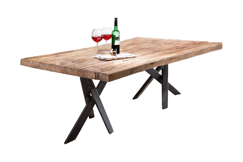 Laikera Spisebord 200x100 cm - Genbrugt Teak/Sort - Møbler - Borde - Spisebord og køkkenbord