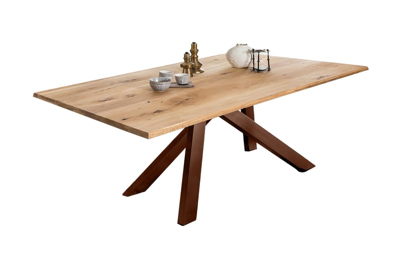 Laikera Spisebord 220 cm - Eg/Brun - Møbler - Borde - Spisebord og køkkenbord