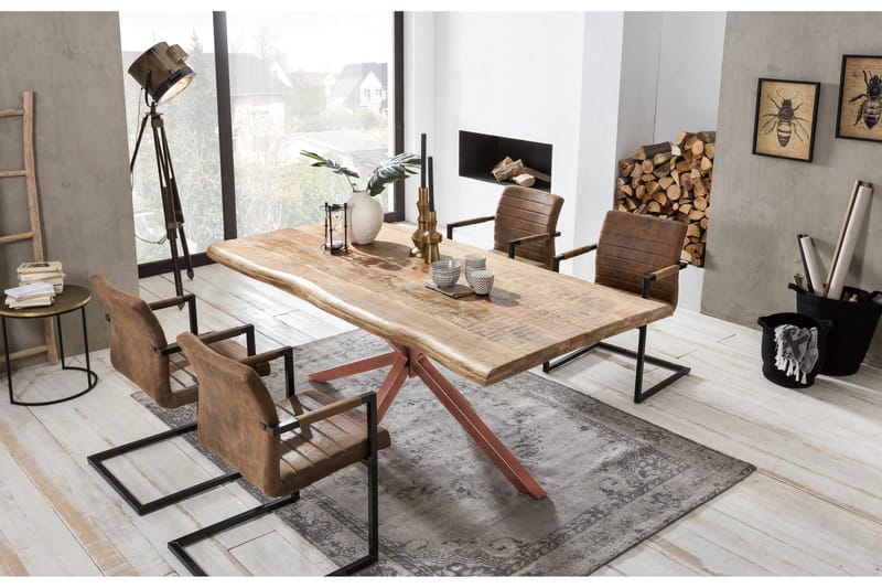 Laikera Spisebord 240 cm - Mango/Natur/Brun - Møbler - Borde - Spisebord og køkkenbord