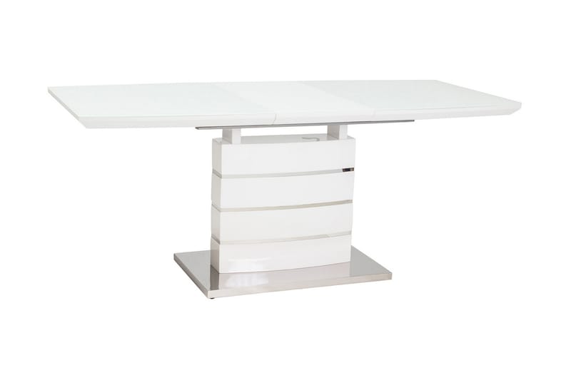Leonaia Udvideligt Spisebord 140 cm - Glas/Hvid - Møbler - Borde - Spisebord og køkkenbord