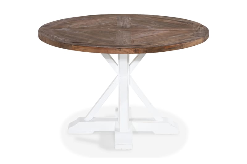 Lyon Spisebord 120 cm Rund - Natur/Hvid - Møbler - Borde - Spisebord og køkkenbord