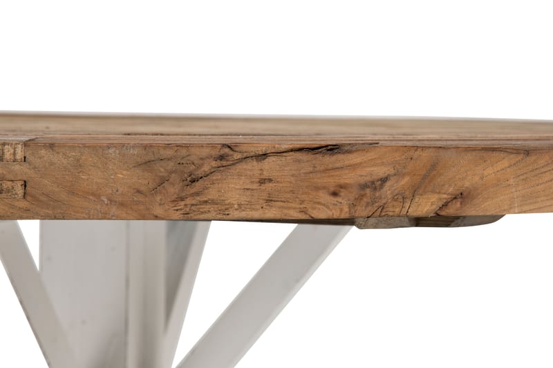 Lyon Spisebord 150 cm Rund - Vintage Natur/Hvid - Møbler - Borde - Spisebord og køkkenbord
