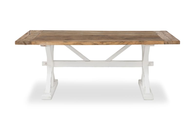 Lyon Udvideligt Spisebord 200 cm - Vintage Natur/Hvid - Møbler - Borde - Spisebord og køkkenbord