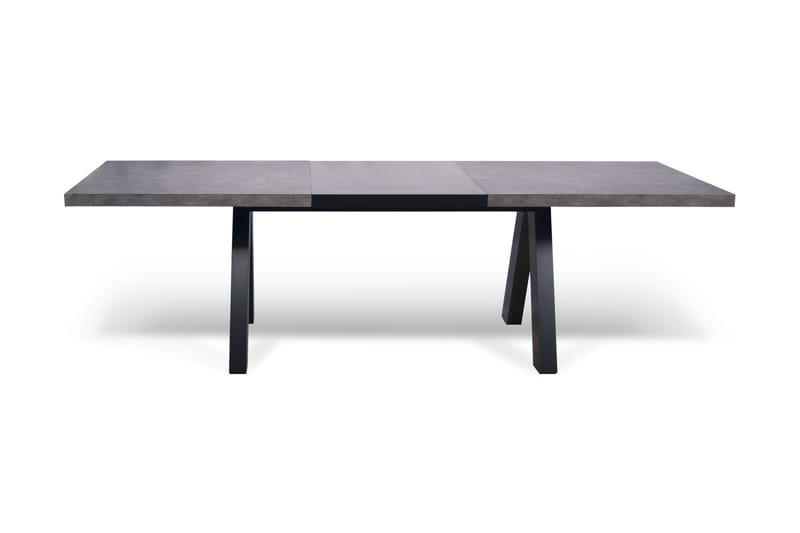 Margretty Spisebord 100 cm Beton/Sort - Temahome - Møbler - Borde - Spisebord og køkkenbord