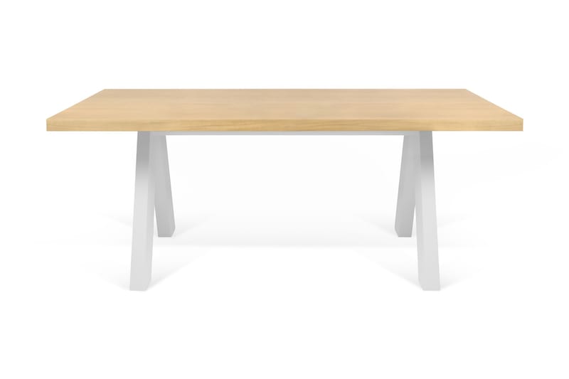 Margretty Spisebord 200 cm - Hvid/Træ/Natur - Møbler - Borde - Spisebord og køkkenbord