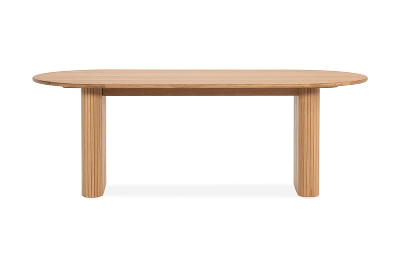 Noira Spisebord 220 cm Massivt Træ - Natur - Møbler - Borde - Spisebord og køkkenbord