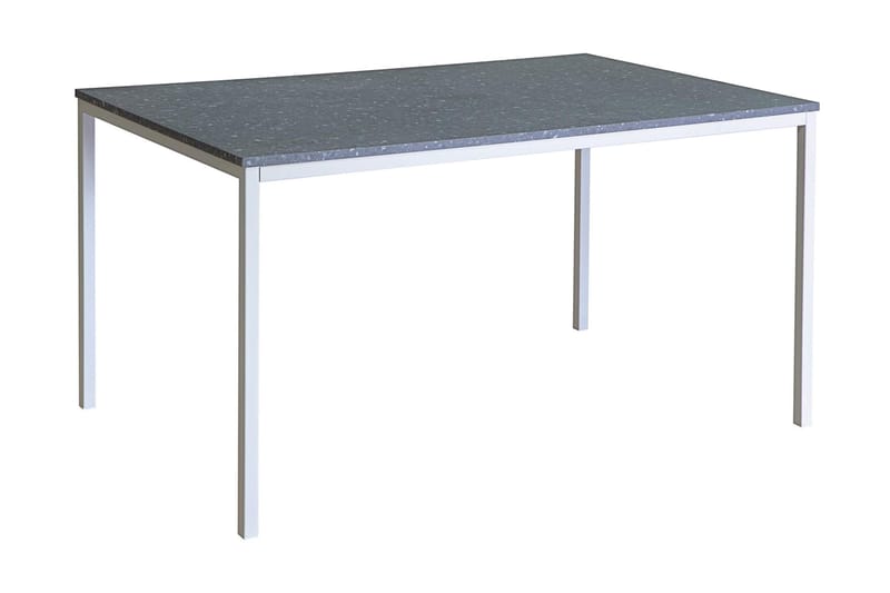 Noomi Spisebord 138 cm - Mørkegrå Terrazzo/Hvid - Møbler - Borde - Spisebord og køkkenbord