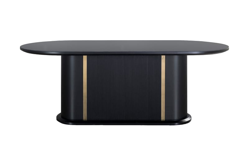 Oslon Spisebord Oval 208 cm - Matsort/Guld - Møbler - Borde - Spisebord og køkkenbord