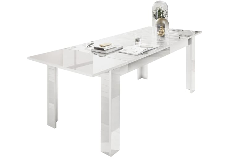 Prisma Spisebord 137+48 Hvid - Hvid - Møbler - Borde - Spisebord og køkkenbord